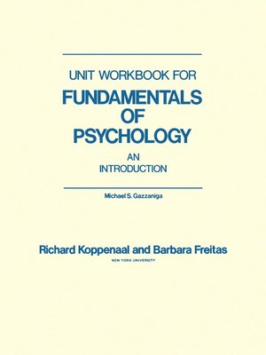 cover image of Unit Workbook for Fundamentals of Psychology